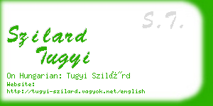 szilard tugyi business card